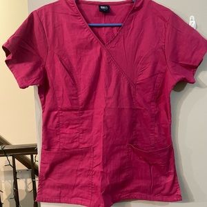 Pink MG Size XS Scrub Top